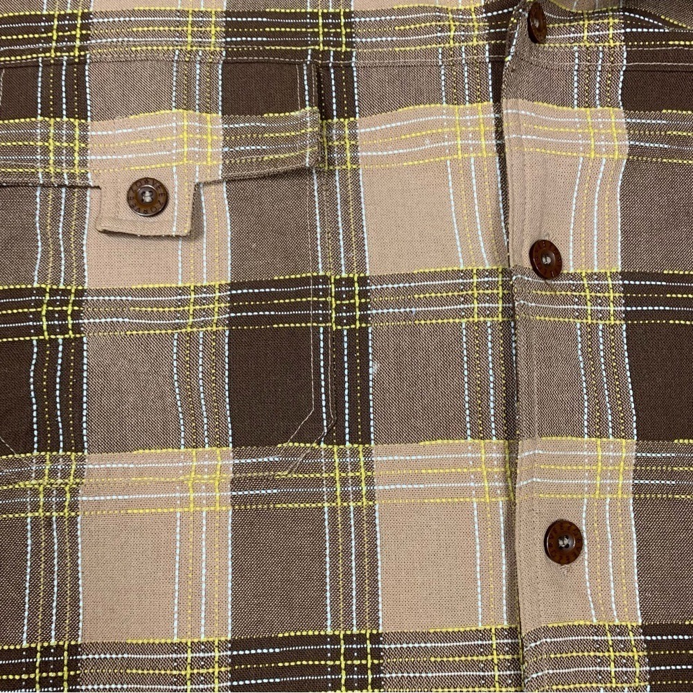 Y2K Veezo Wear Shirt Men's XL Short Sleeve Plaid Button Up Western Casual - Picture 6 of 15